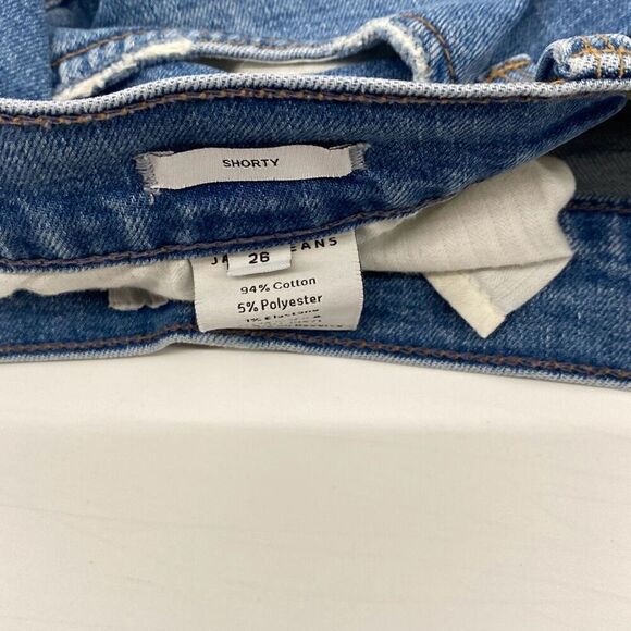 James Jeans Shorty High Rise Denim Cut Off Jean Shorts Raw Hem 3" Size 26 - Picture 13 of 14